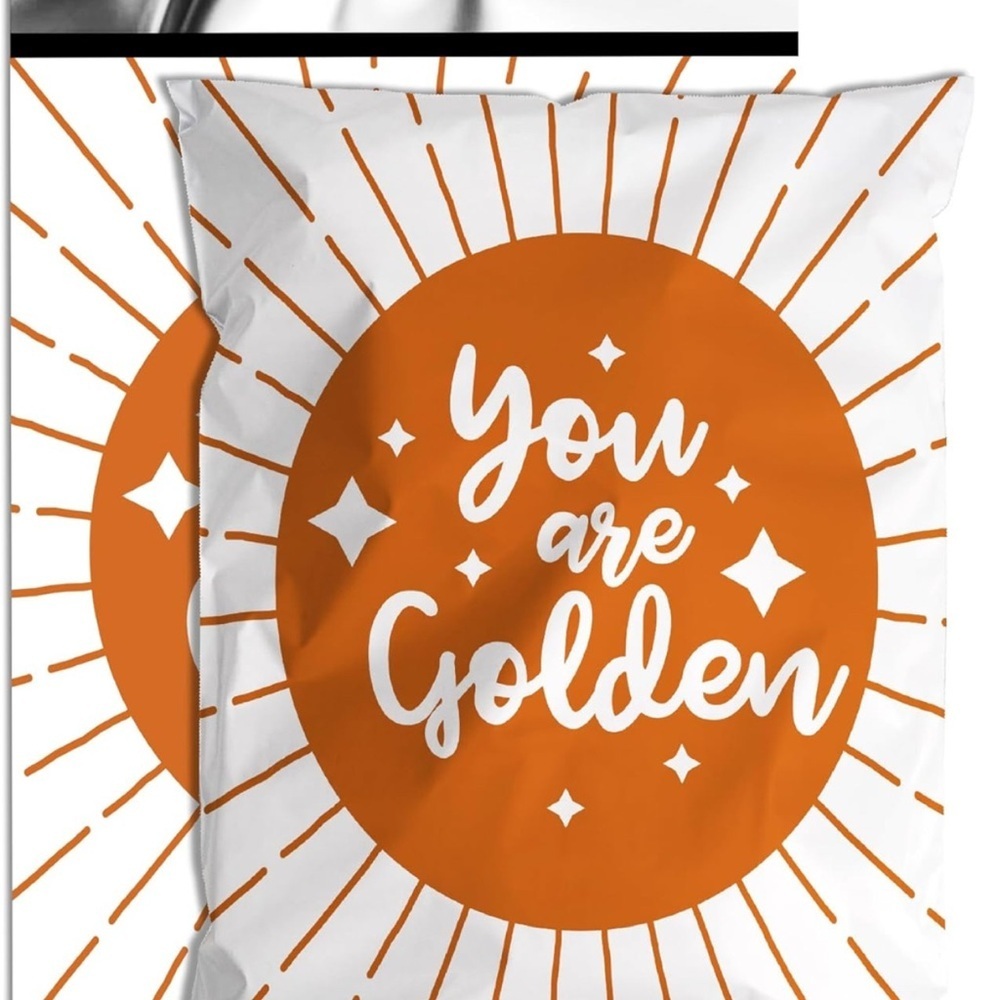 25 count 10X13 Orange and White Decorative Shipping Envelope